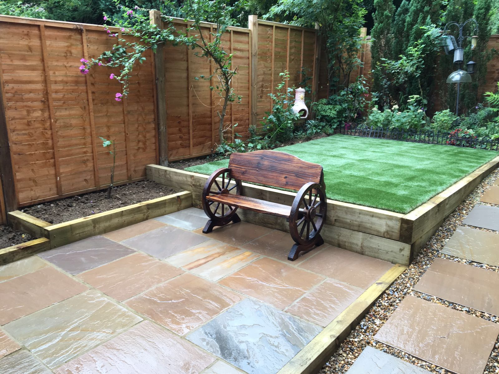 Raj green Indian sandstone patio
