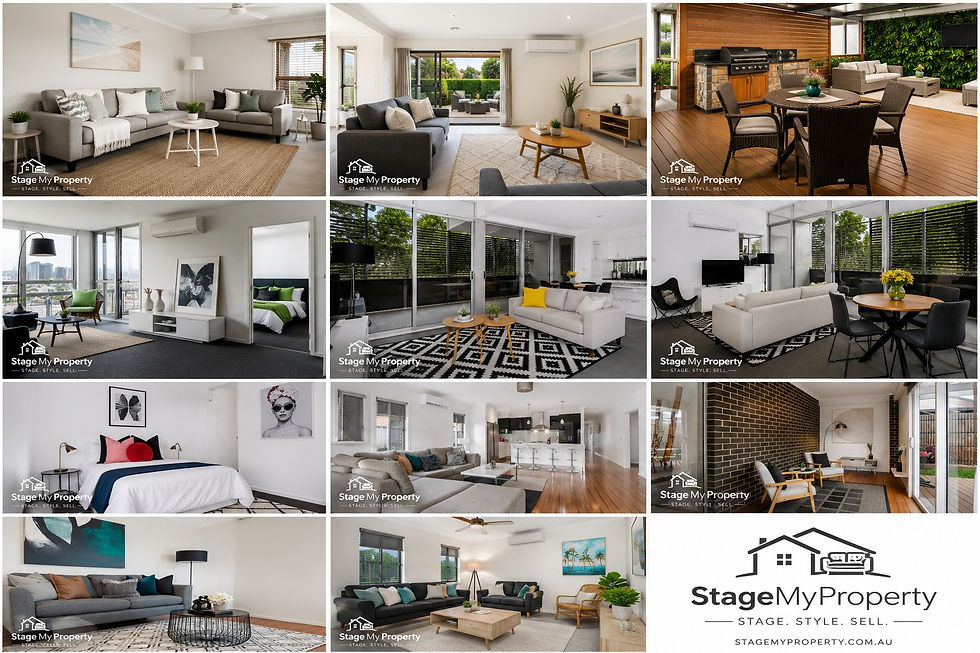 Myles and the styling team working on a property