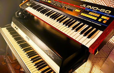 Roland Juno60 and Fender Rhodes available for use