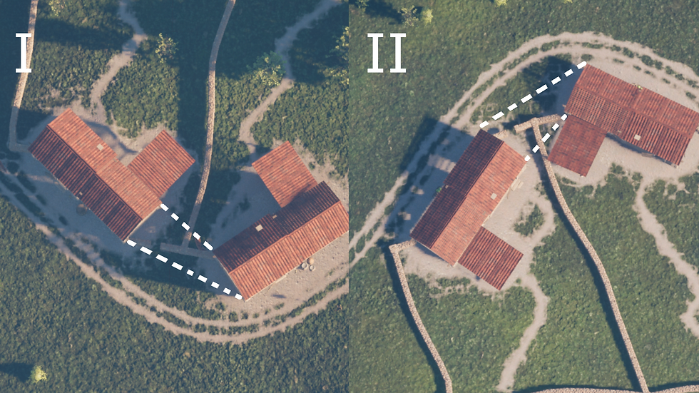 Both possible scenarios for generating the front line