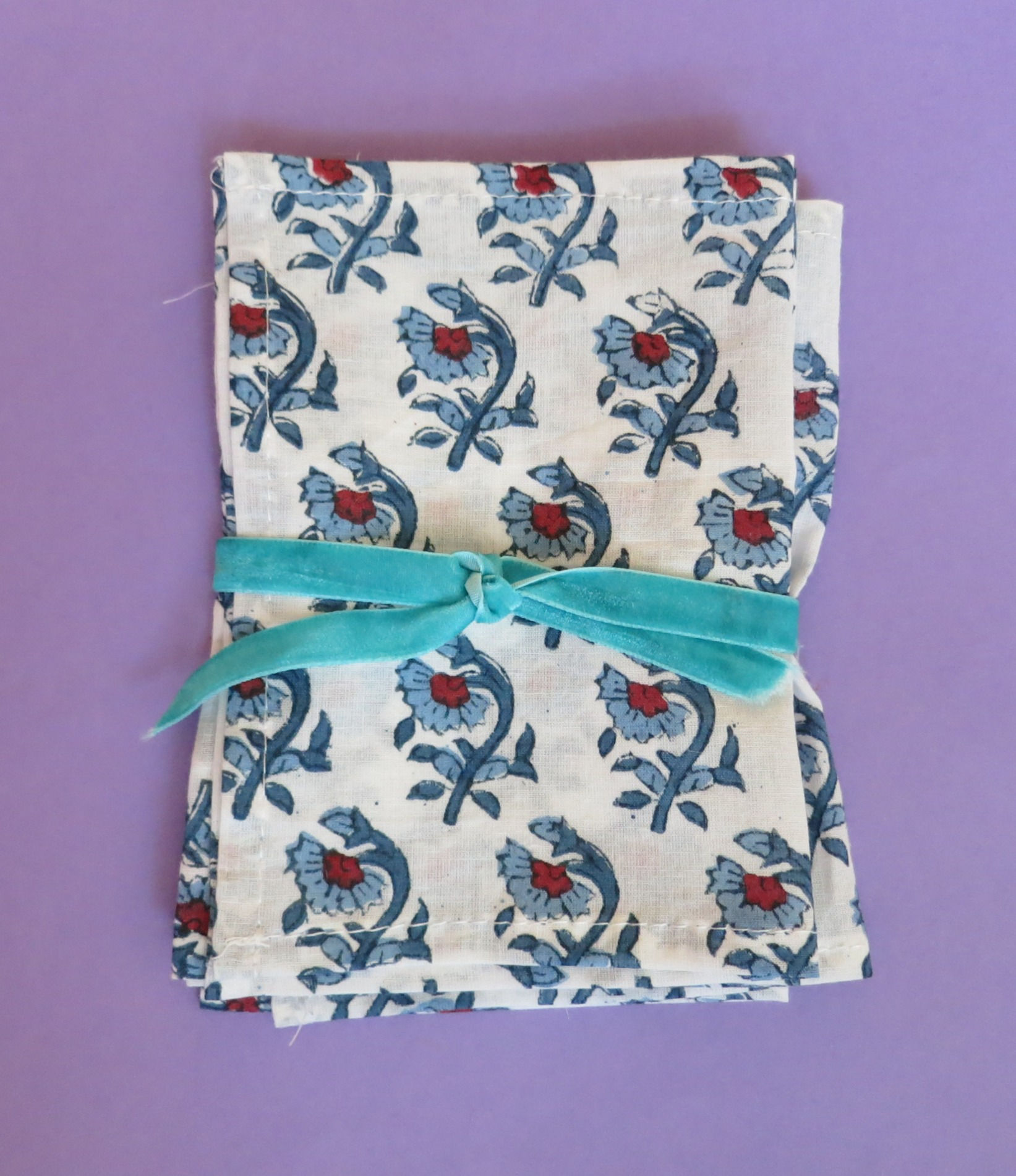 Guardanapo Coquetel Branco e Marinho