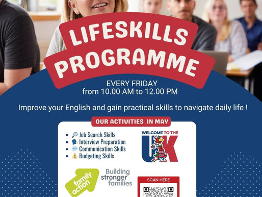 Get ready for a powerful May with our LifeSkills Programme funded by Family Action!