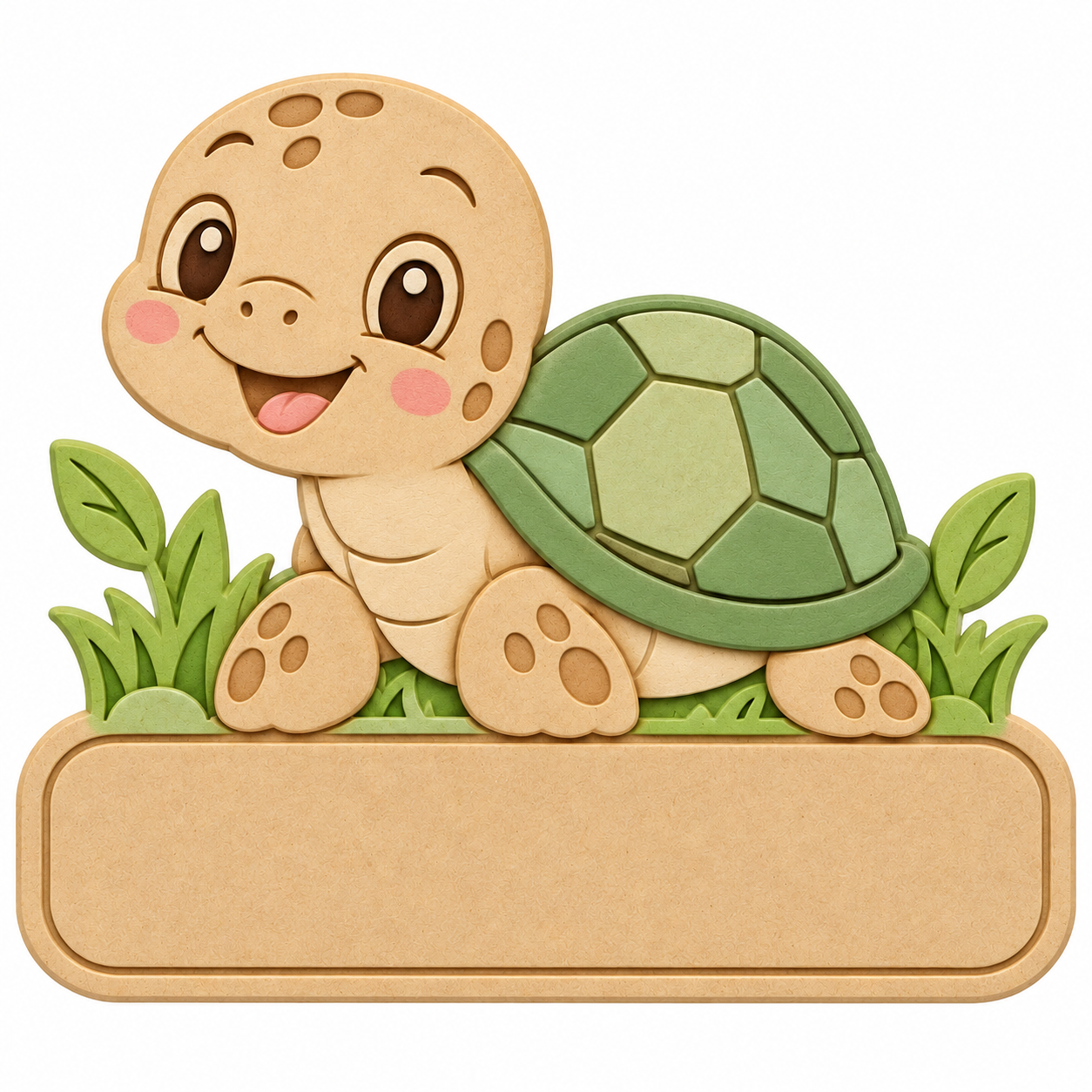 Geburtstafel Schildkröte zum Selberbemalen – personalisierbar