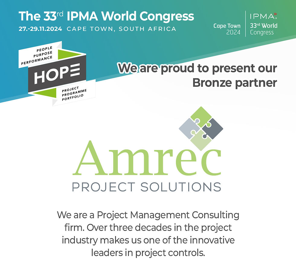 IPMA World Congress 2024. IPMA South Africa. Amrec