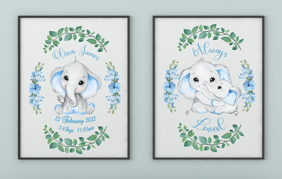 Thumbnail: Personalised Wall Print Baby - Digital Only