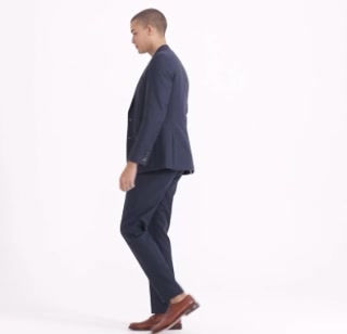 Thumbnail: Slim-fit Unstructured Suit Jacket  in Wool-Cotton Twill