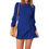 Thumbnail: Ruffles Wrap Dress - Royal Blue