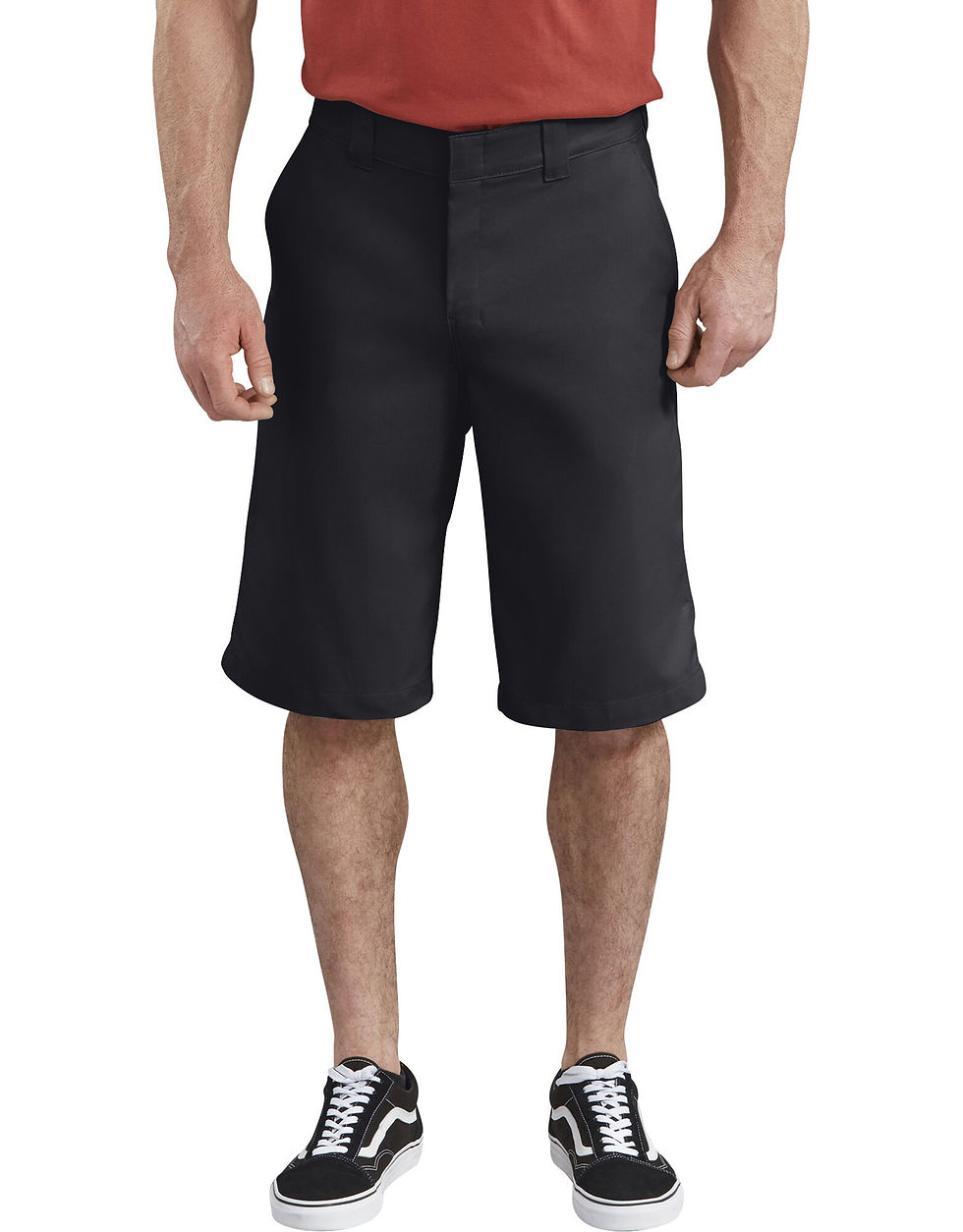 Thumbnail: Active Waist Flat Front Short - Black