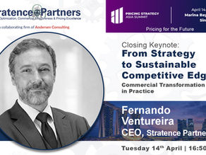 Fernando Ventureira speaking about commercial transformation and pricing strategy in a global executive context