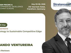 Fernando Ventureira, CEO of Stratence Partners, keynote speaker at the B2B Pricing & Commercial Excellence Summit Europe 2026 in Frankfurt.