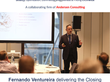 Fernando Ventureira, CEO of Stratence Partners, delivering the Closing Keynote at the B2B Pricing & Commercial Excellence Summit Europe 2026 in Frankfurt.