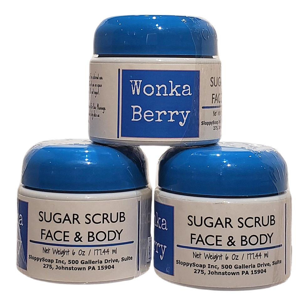 Thumbnail: Three jars of Wonka Berry Sugar Scrub