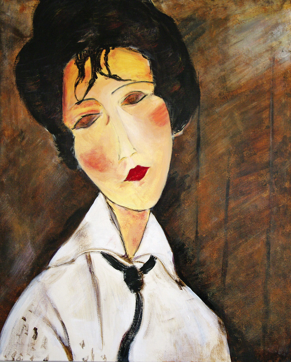 Femme à la cravate noire