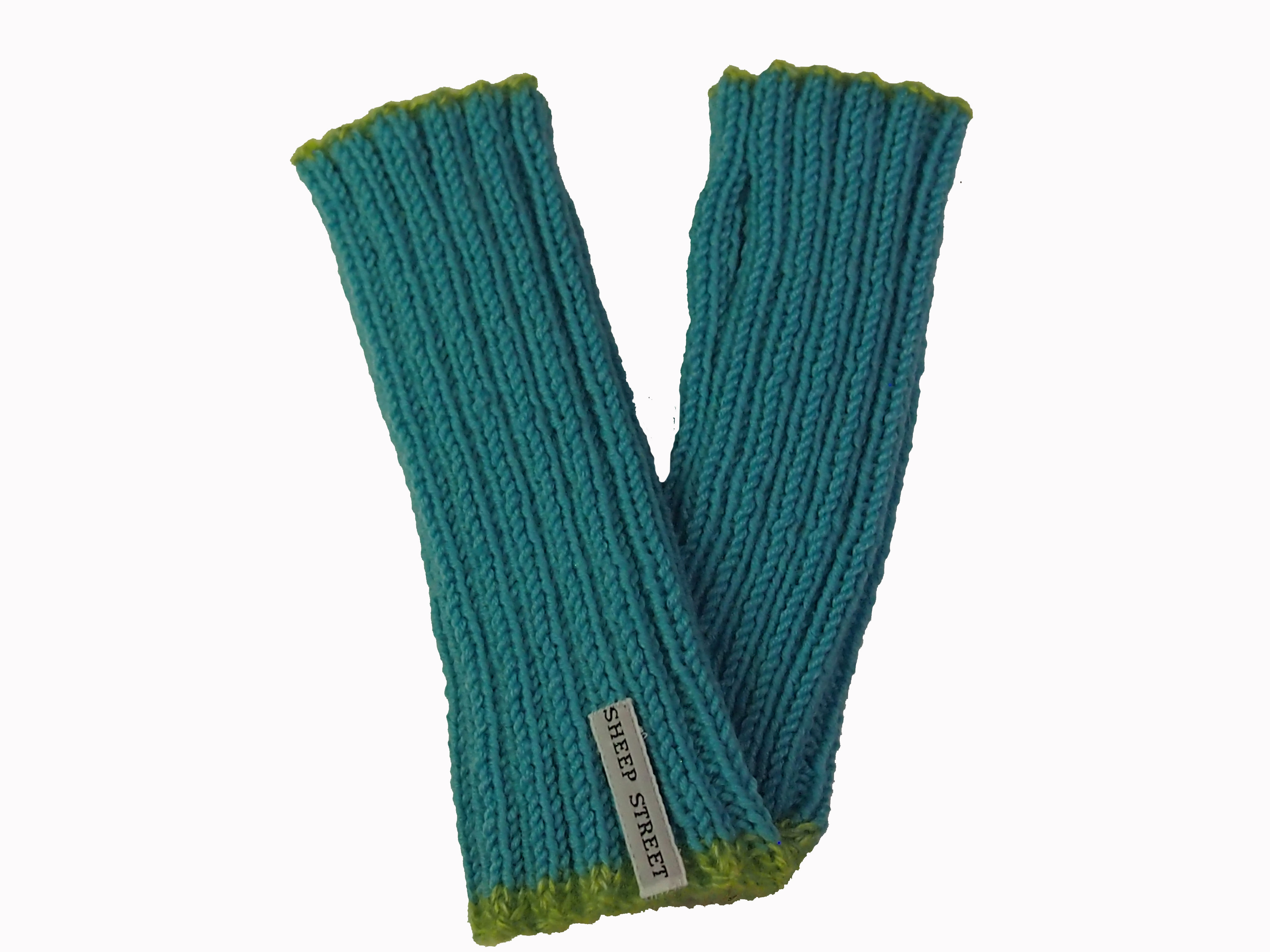 Aqua Fingerless Gloves