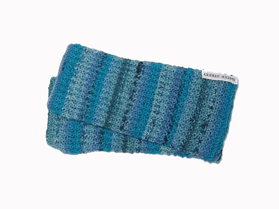 Thumbnail: Aqua and Blue Variegated Scarf