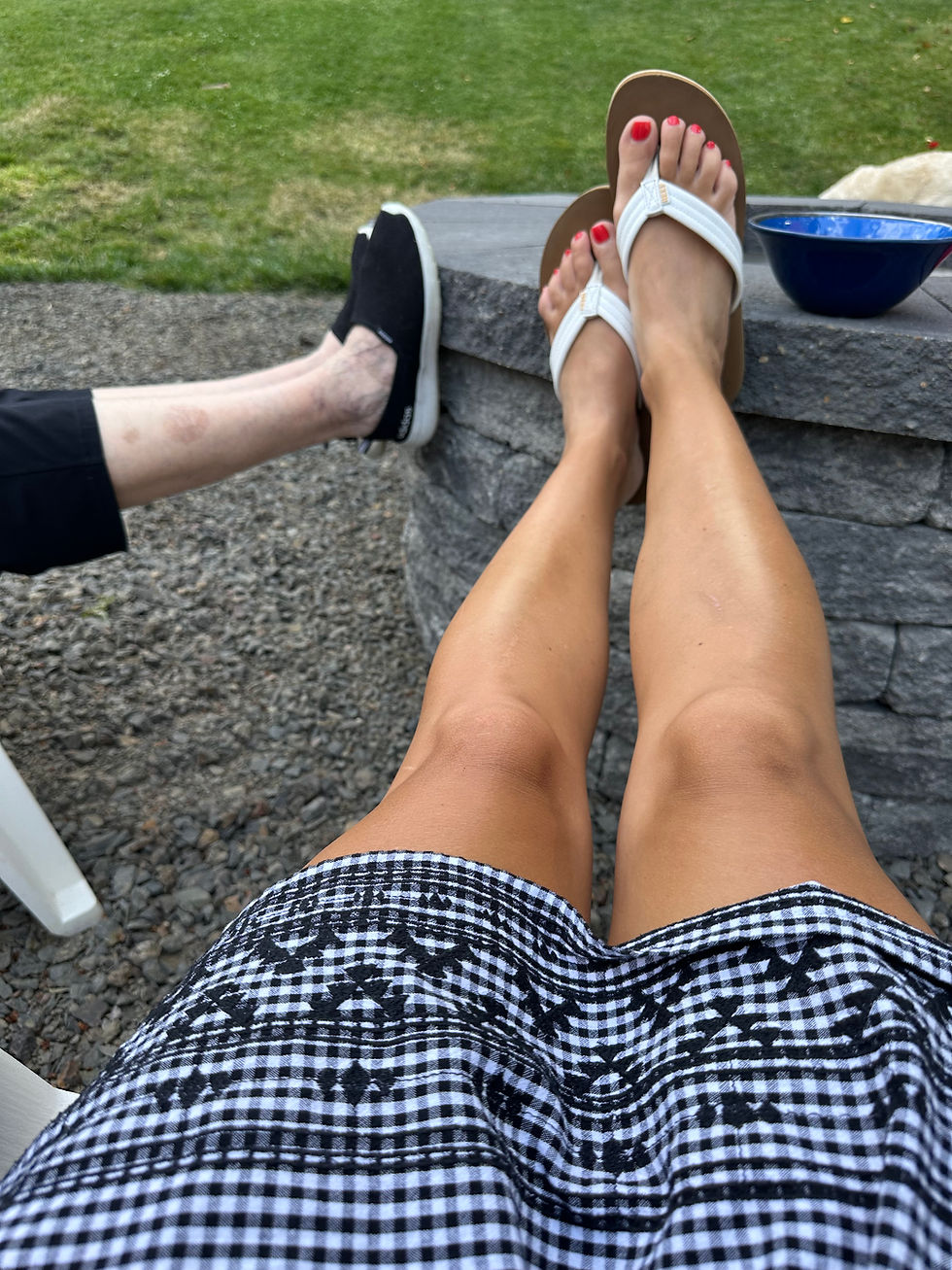 Last summer sitting outside and soaking in the quality time with my mom