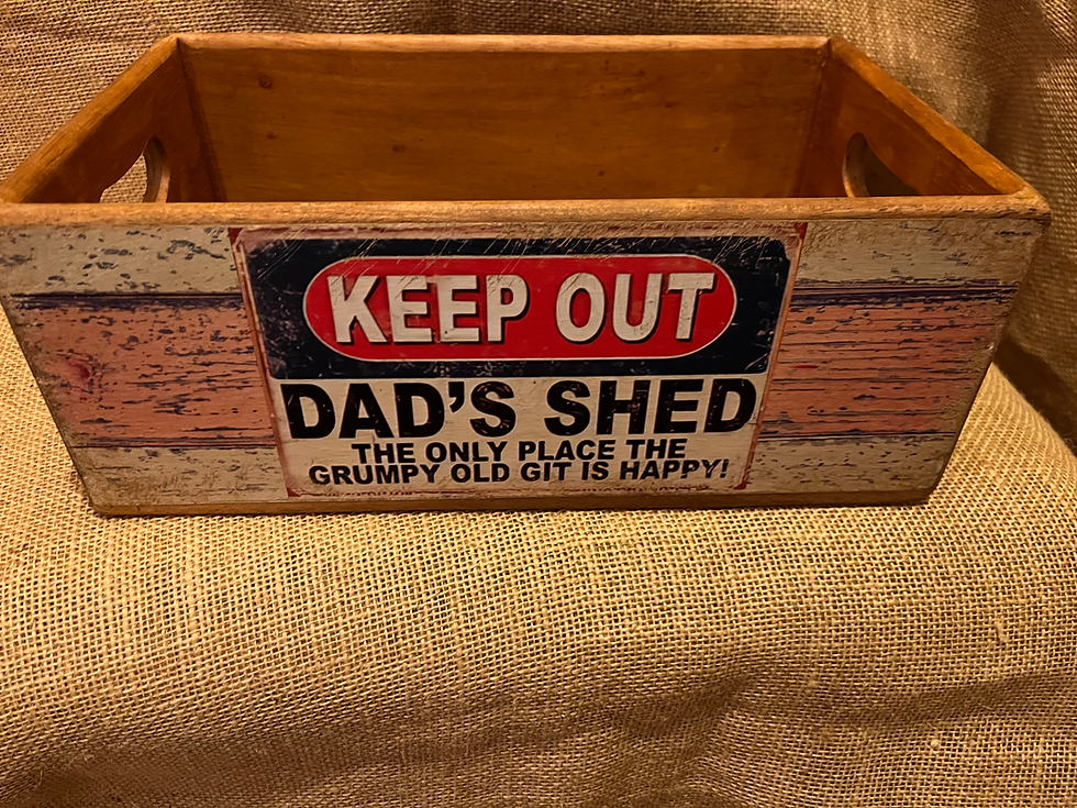 Thumbnail: DAD’s SHED KEEP OUT STORAGE CRATE
