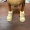 Thumbnail: WOODEN BAMBOO DUCK IN YELLOW SHOES
