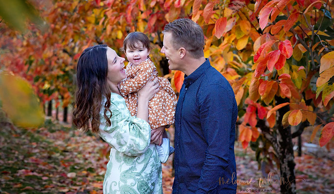 Family outdoor Photo shoot in perth autumn leaves