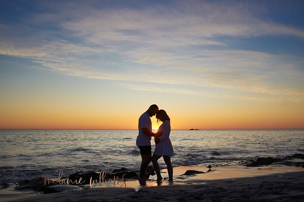 maternity photo session in perth beach