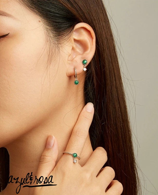 Miniatura: SET DOS PARES DE ARETES Y ANILLO