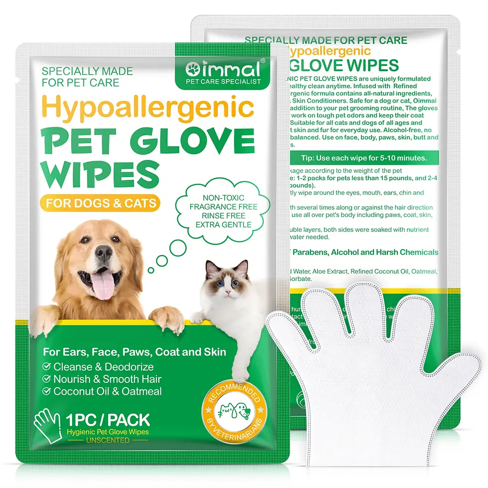Thumbnail: Pet Glove Wipes Hypoallergenic 1 piece / glove