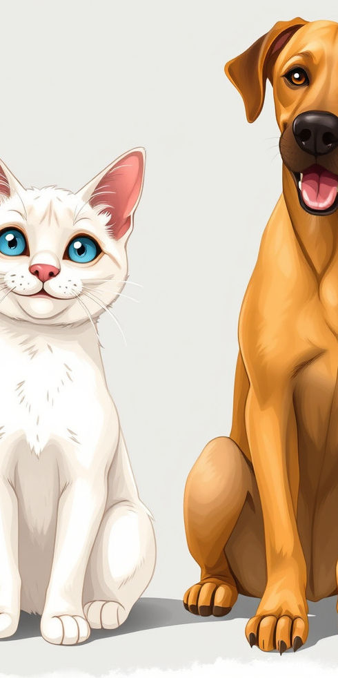 a small white tonkinese cat sat facing forward with a beaming smile, beautiful blue eyes