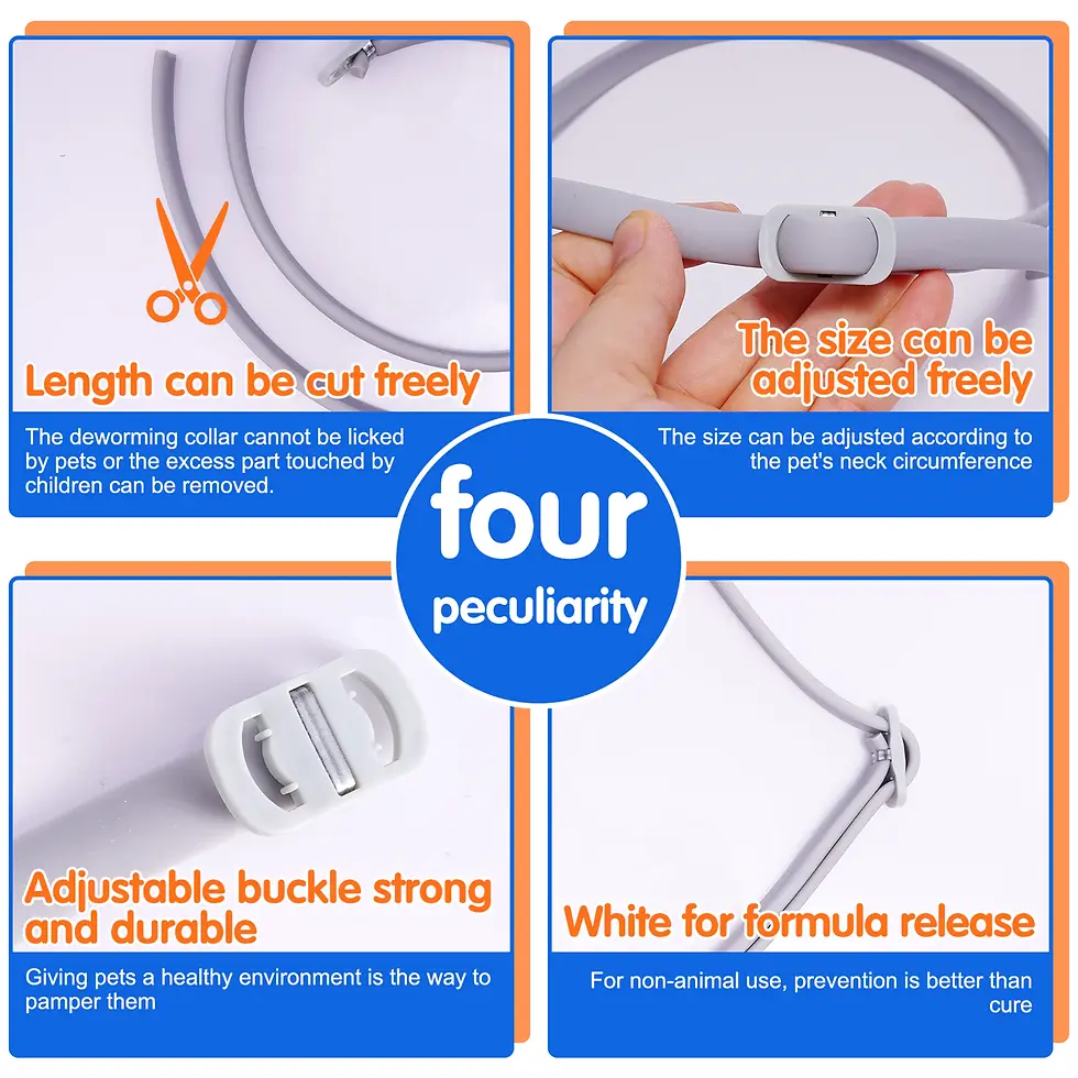 Thumbnail: Oimmal Flea & Tick Collar for DOGS Grey Collar 4 Pack