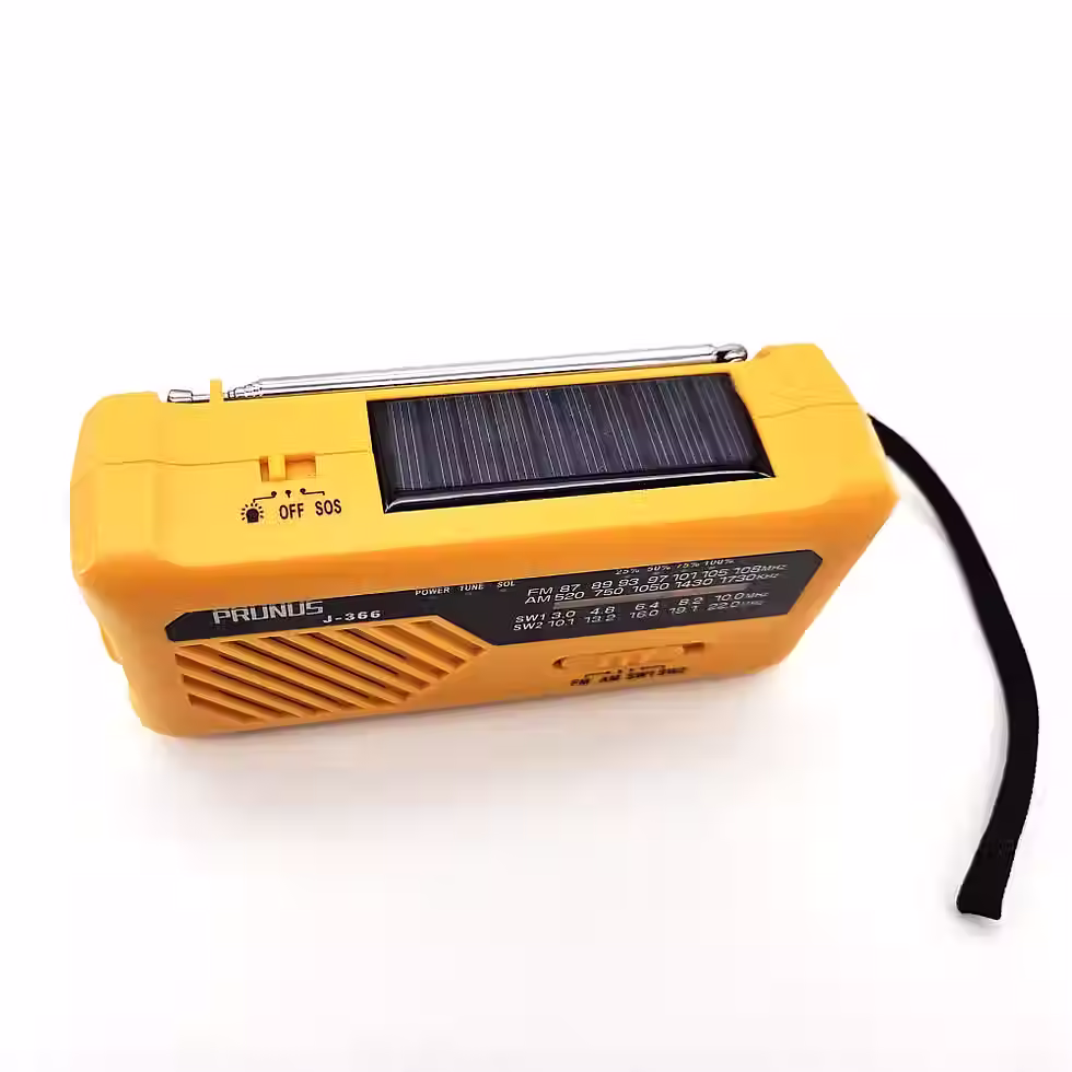 Miniature : Radio de secours vue de dessus avec le panneau solaire