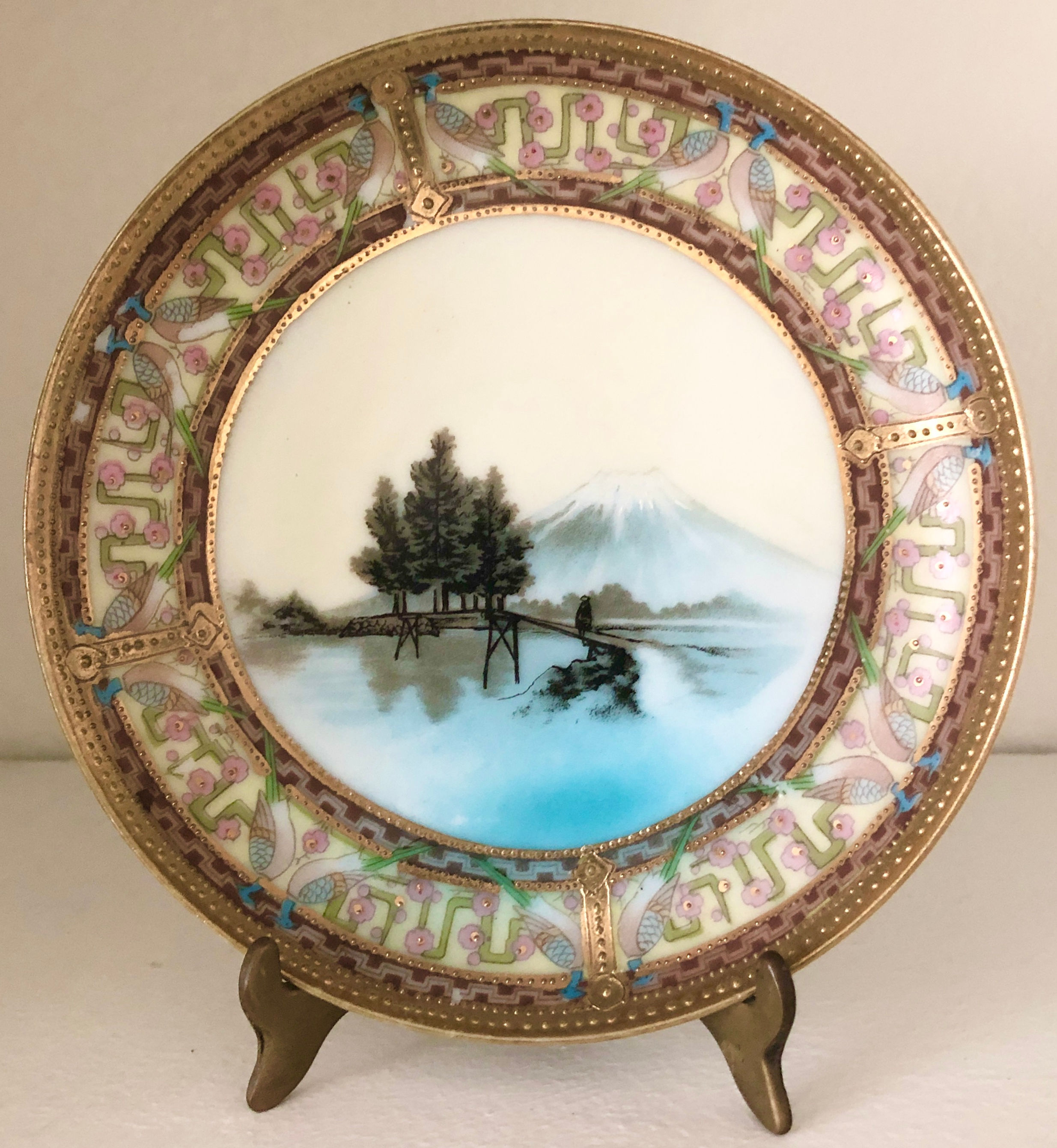 Nagoya Plate Nippon SNB A Charming Snow Capped Mountain