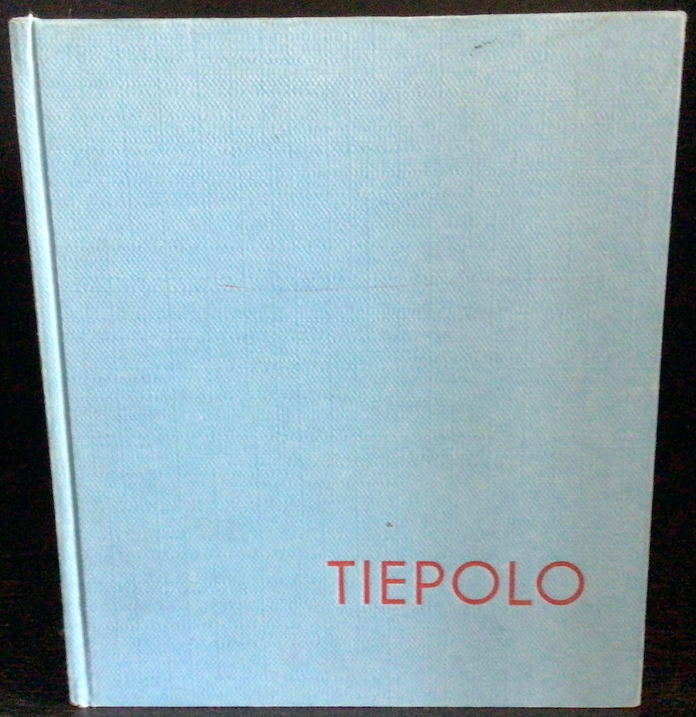 blue linen front cover with red lettering