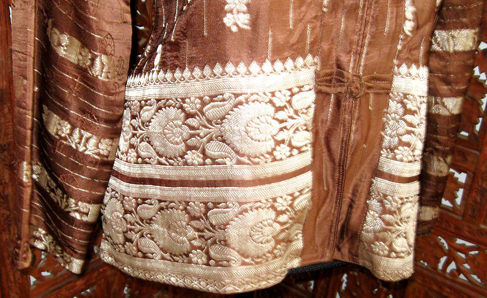 Thumbnail: Silk Nehru Collar Jacket