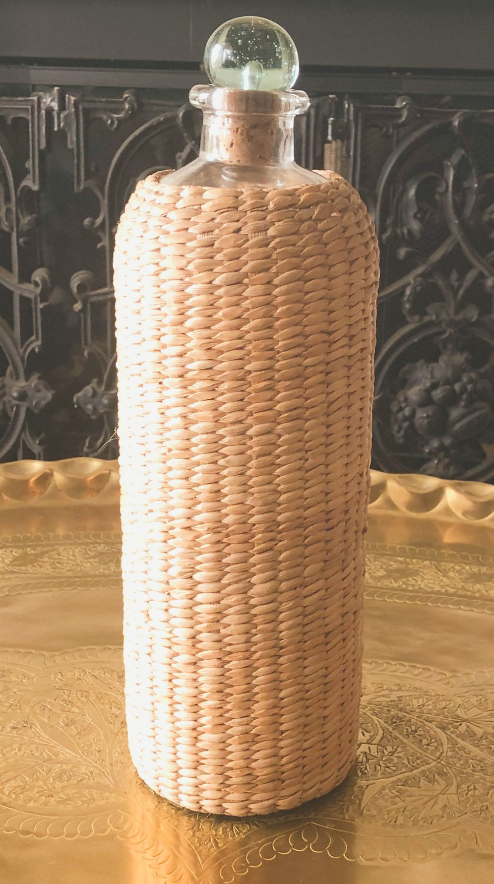 Thumbnail: Vintage Italian Raffia Wrapped Wine Bottle