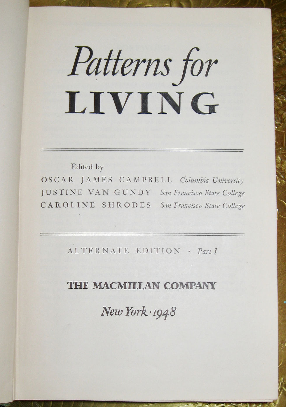 Thumbnail: Patterns for Living, Alternate Edition Part 1