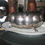 Thumbnail: side view of deco style sterling fruit bowl