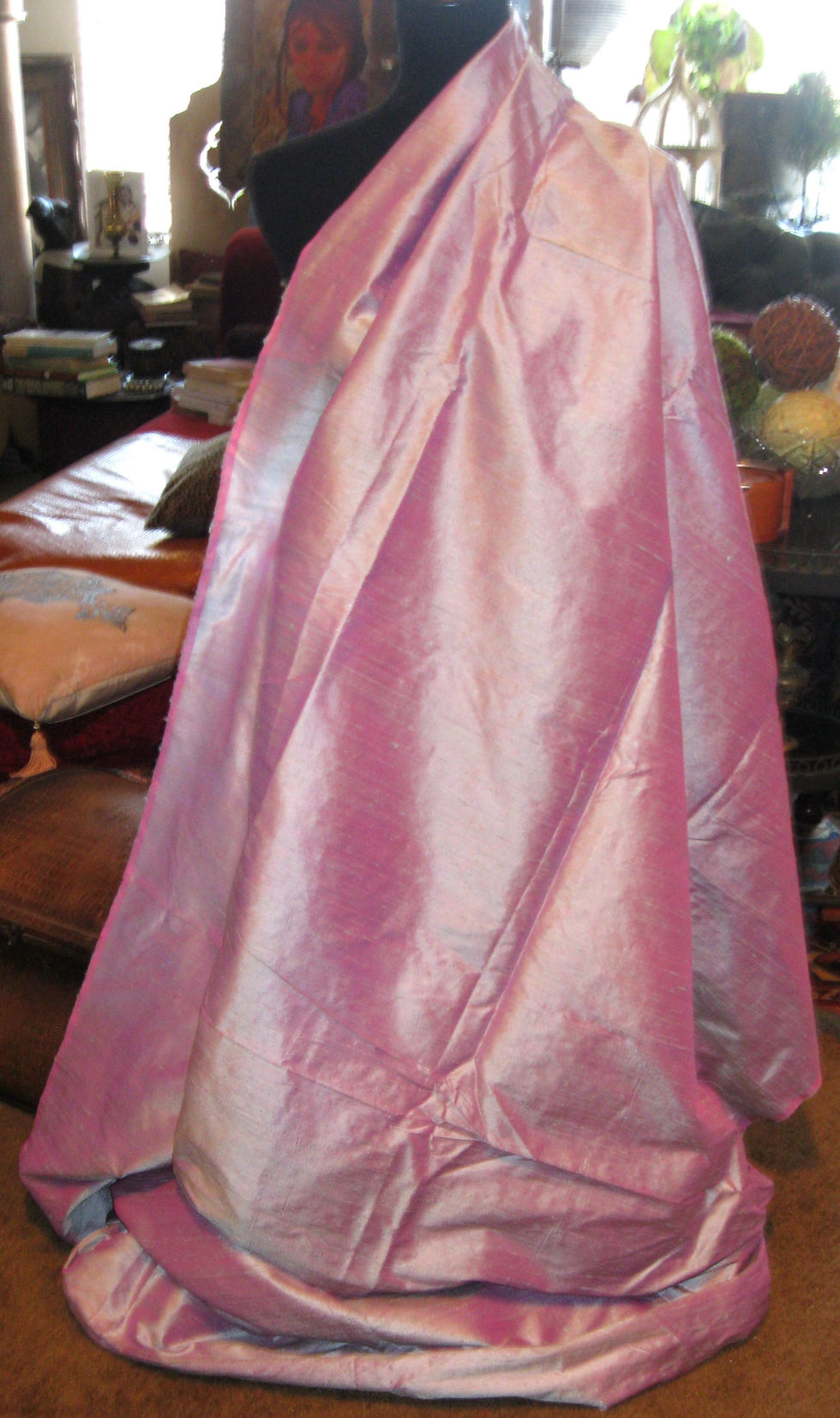 Thumbnail: Lavender Dupioni Silk Fabric