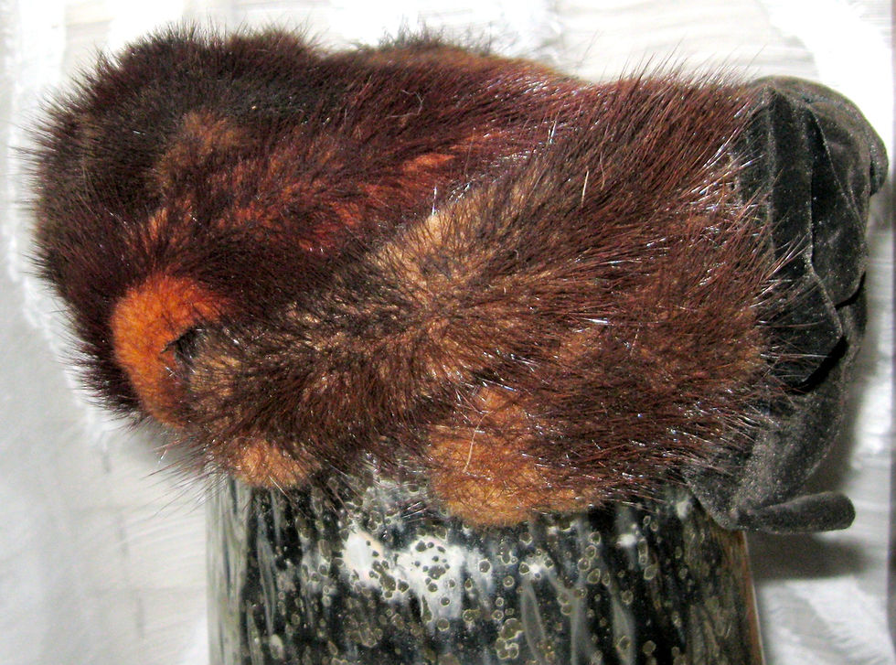 Thumbnail: Black Velvet and Fur Fascinator