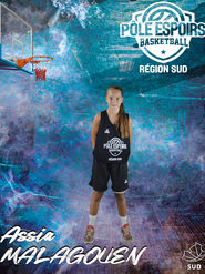 Assia MALAGOUEN joueuse au Pôle Espoirs Région SUD d'Aix-en-Provence