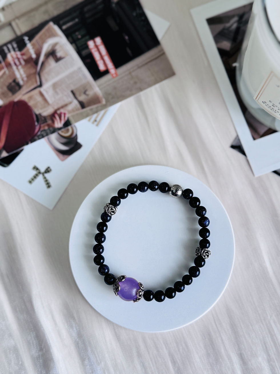 縮圖：Gemstone & Crystal Bracelet A by Moon