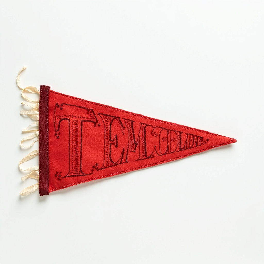 Team Color Hand-Stitched Felt Pennant