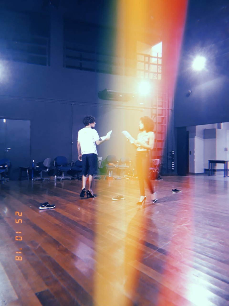 Ensaio do espetáculo "Autêntico crime perfeito ou balê das mulheres mortas"