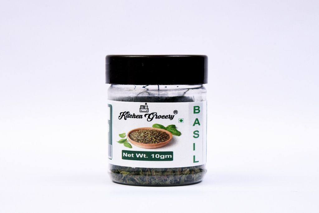Herb Basil for Pizza, Pasta & Multi Cusinie Dishes - 10gm (Air Tight Bottles)