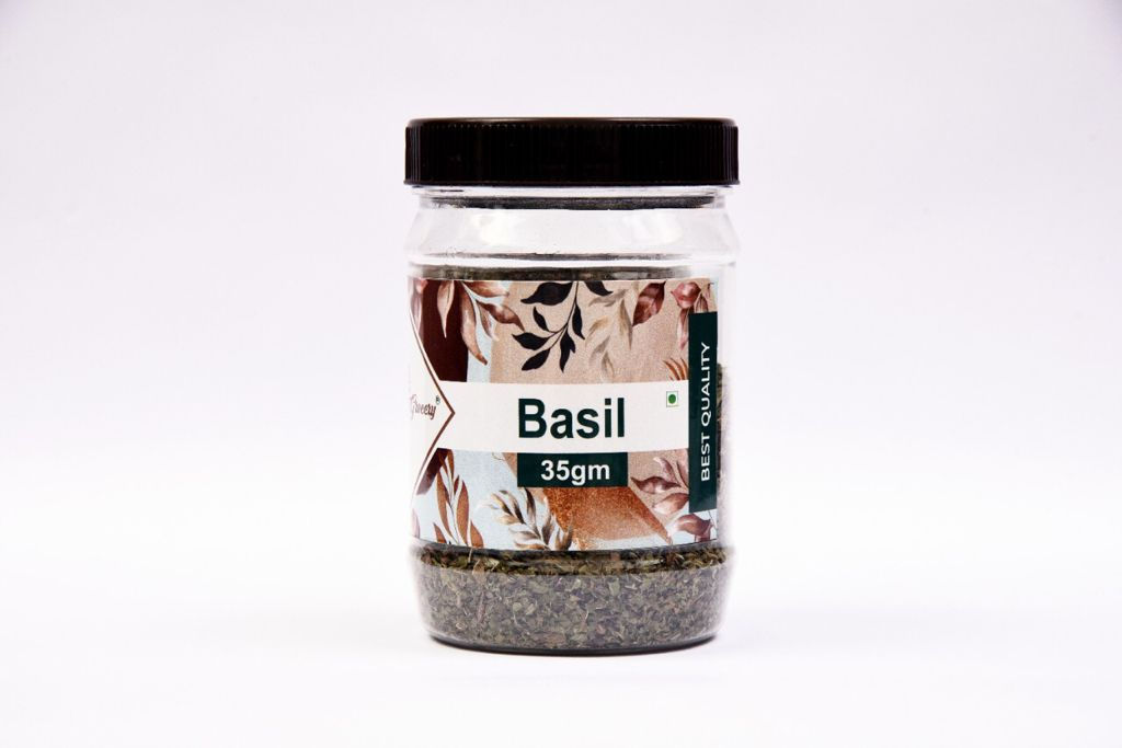 Herb Basil for Pizza, Pasta & Multi Cusinie Dishes - 35gm (Air Tight Bottles)