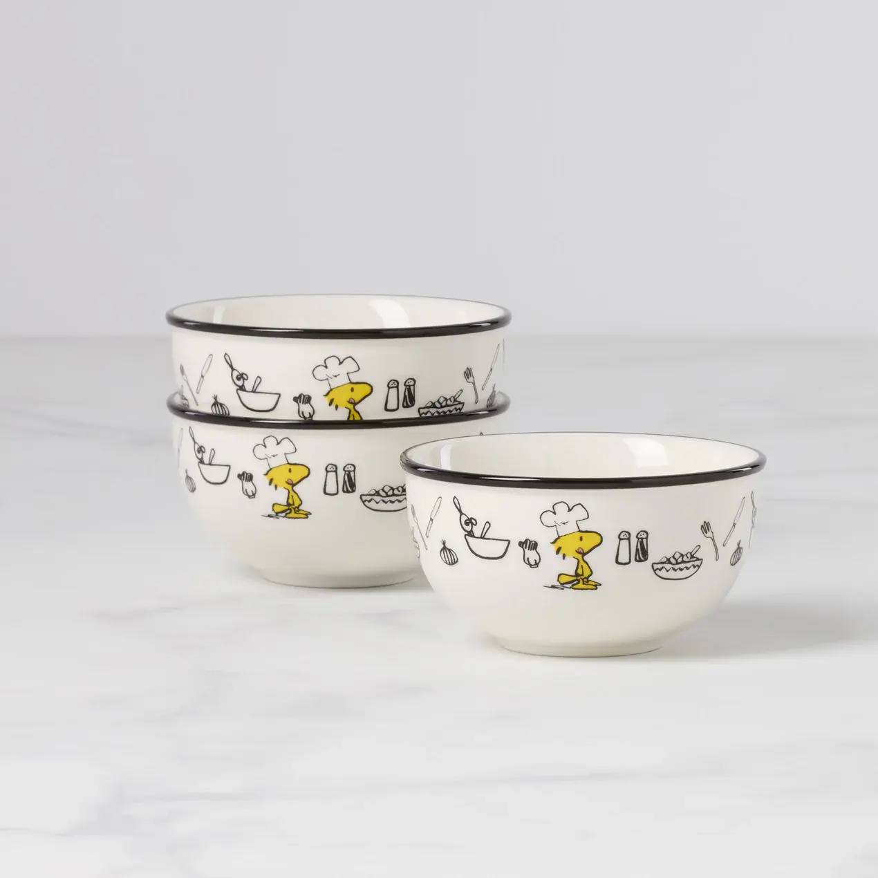 Chef Snoopy Mini Bowls - Set Of 3