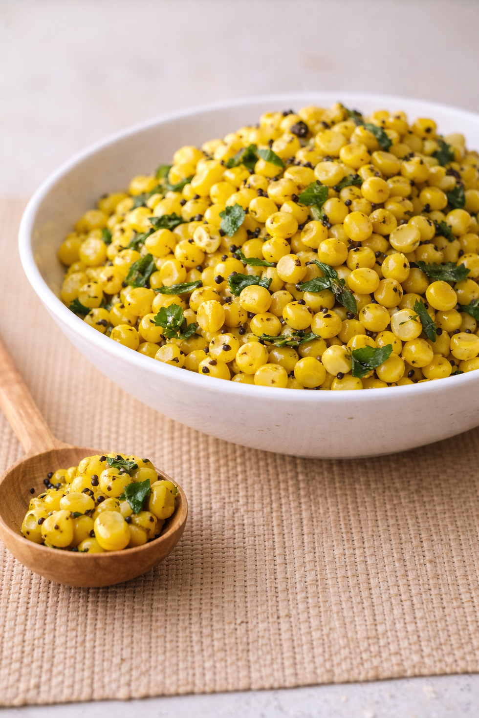 Corn with Mustard Seeds