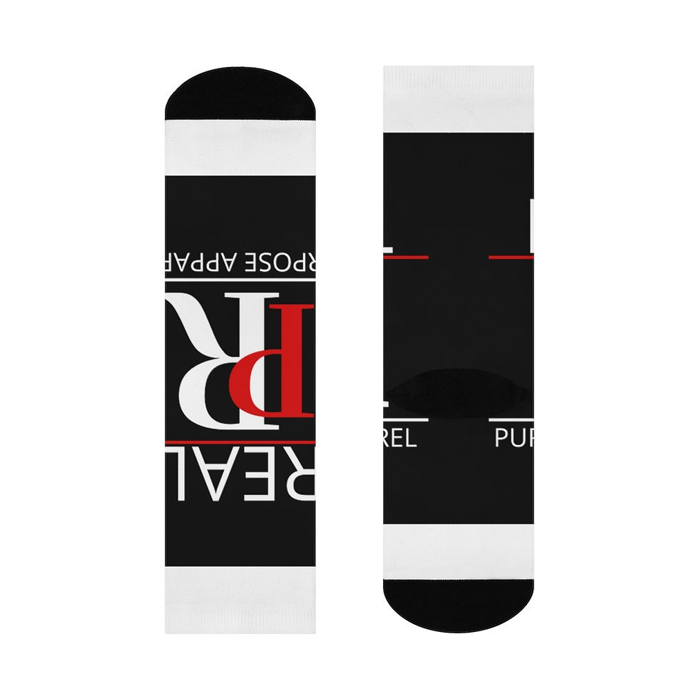 Thumbnail: Real Purpose Logo DTG Crew Socks