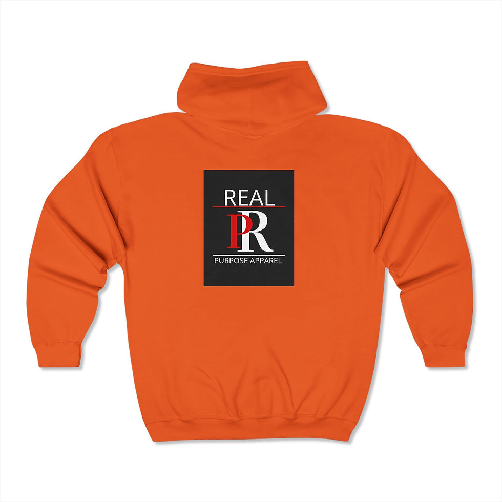 Thumbnail: Full Zip Hooded Sweatshirt Depicting Life's Purpose Connected to Jesus Christ