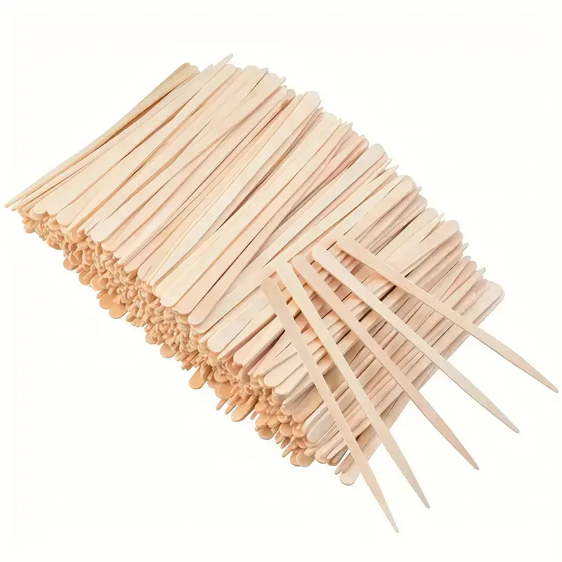 Thumbnail: 200 Pcs Eyebrow Wax Sticks and Applicator Tongue Depressors
