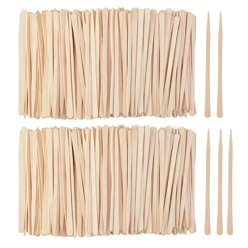 Thumbnail: 200 Pcs Eyebrow Wax Sticks and Applicator Tongue Depressors