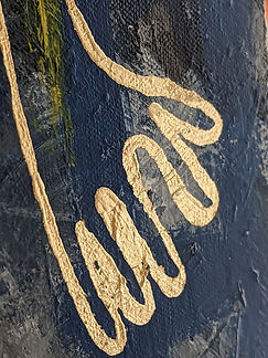 Glowing close up Shusher Man painting by Jam Westwood